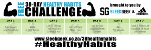 Sleekgeek 30-Day Healthy Habit Challenge Week 1 powered by adidas